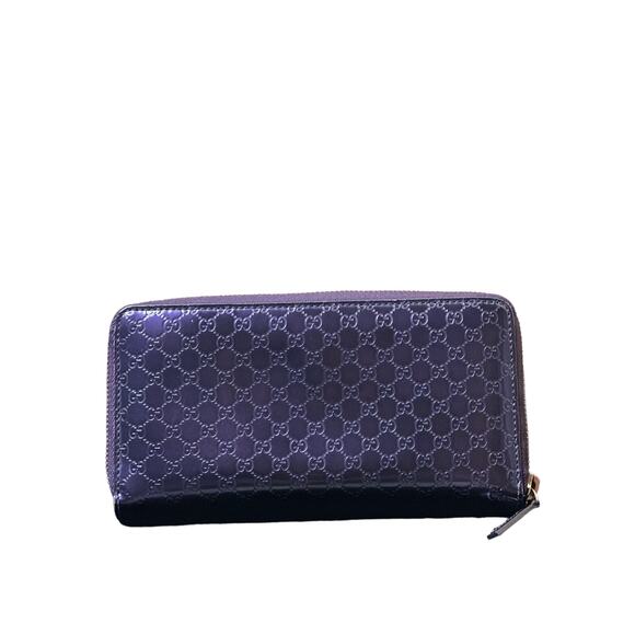 Rare Purple‎ Gucci Guccissima Long Wallet Zip Around*Beautiful! Great Condition! - Picture 2 of 12